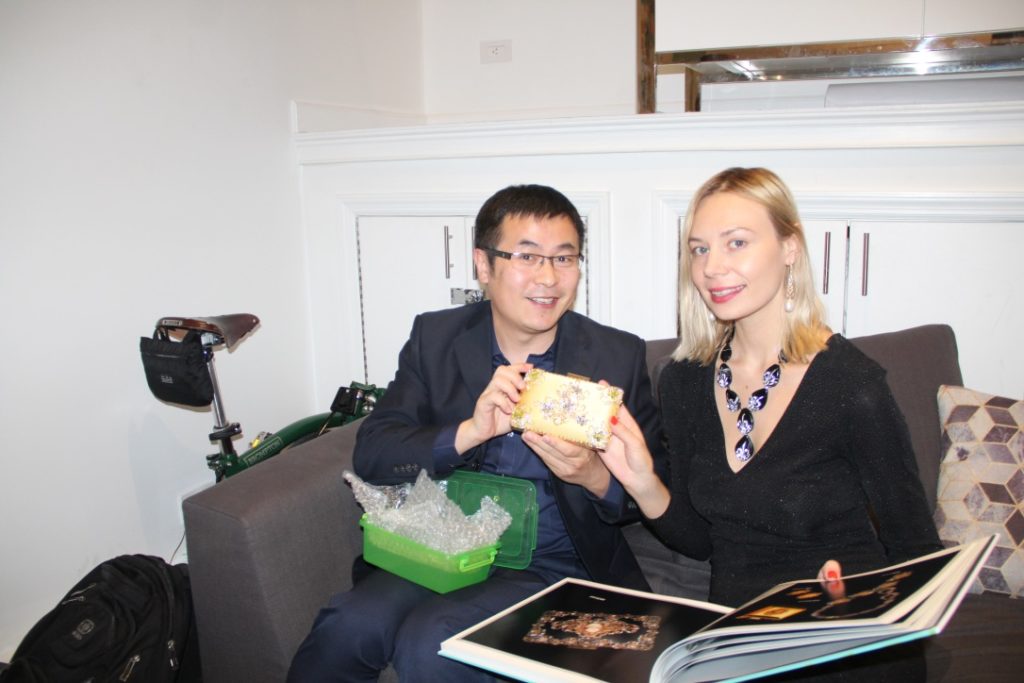 Daniel Wang and Marina Dojchinov (necklace by Meis haute couture)